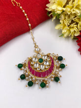 Designer Gold Plated Jadau Maang Tikka For Ladies By Gehna Shop Maang Tikka